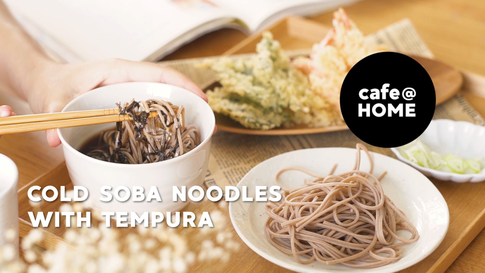Cold Soba Noodles with Tempura โซบะเย็นเท็มปุระ Cafe at Home by KRUA.CO