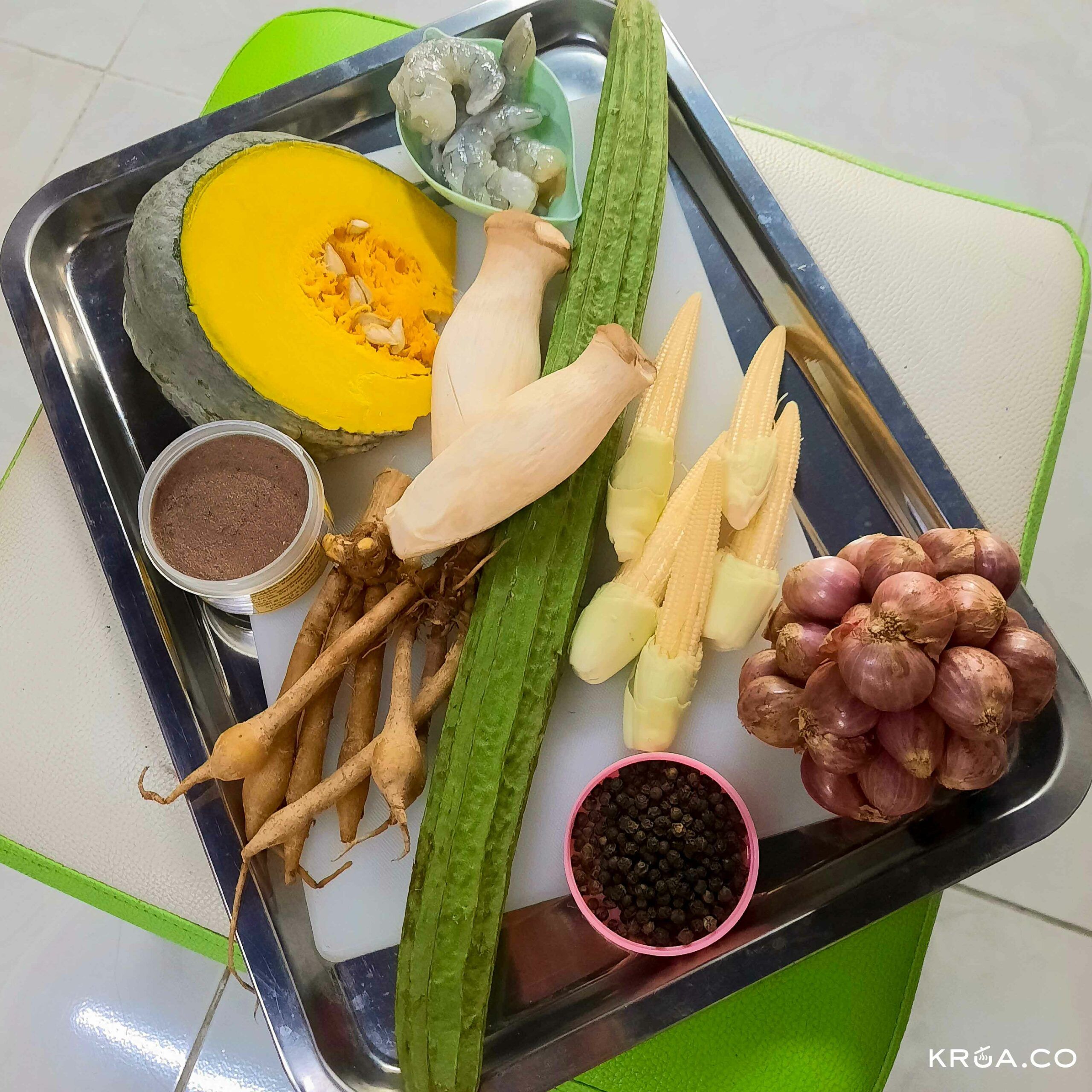 แกงเลียง,สูตรแกงเลียง,แกงเลียงกุ้งสด,ครัวชวนเขียน 
